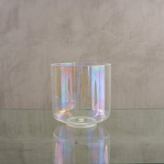 Crystal singing bowl 106832, upright view