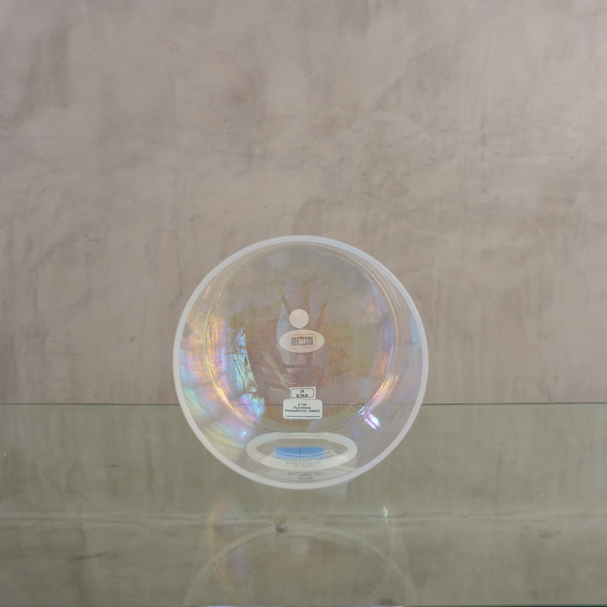 Crystal singing bowl 106832, facing view