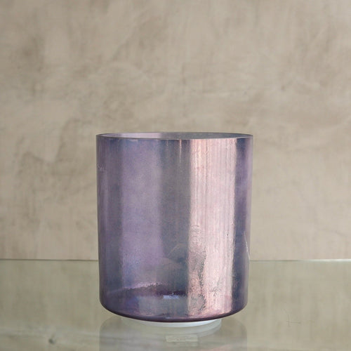 Crystal Tones Alchemy Bowl 8 in B-10 Great Salt Lake Salt, Violet Aura Gold Bowl | 110083