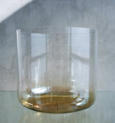 12" G+20 Lemon Aura Gold, Smokey quartz (base) Tall, Therapeutic Bowl - 107602 - The Sound Healing Studio