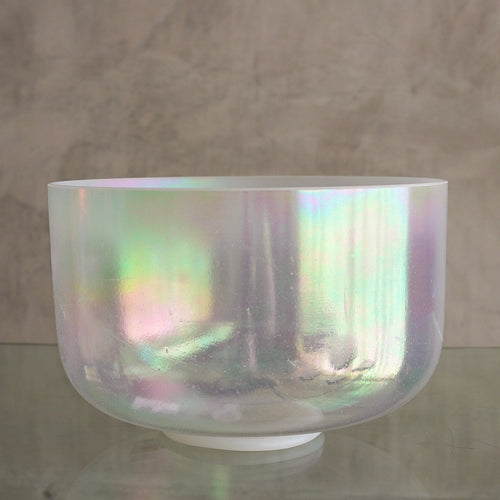 Crystal Tones Alchemy Bowl 12 in F+15 Platinum, Frosted Rim Inside | 152971