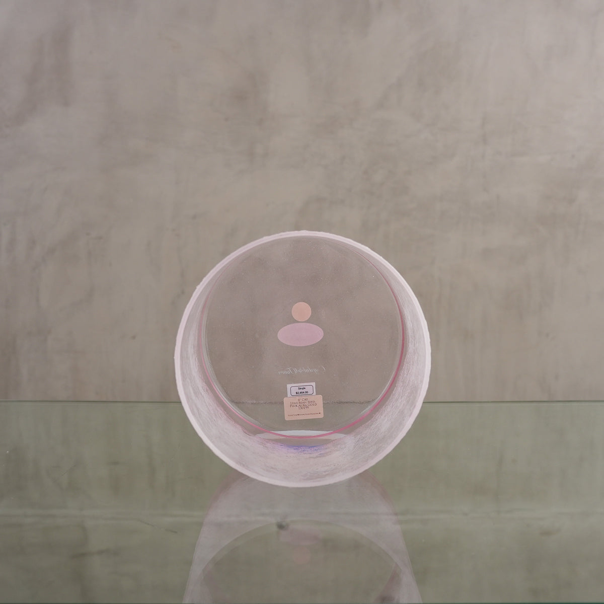 Crystal singing bowl 130199, facing view