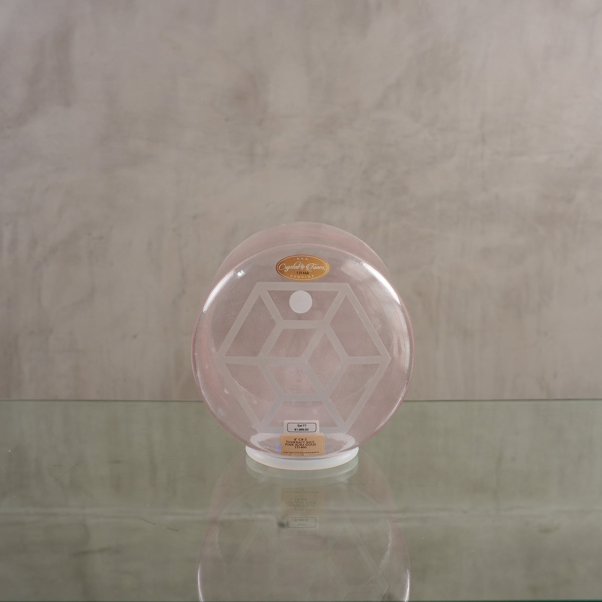 Crystal singing bowl 131466, back view