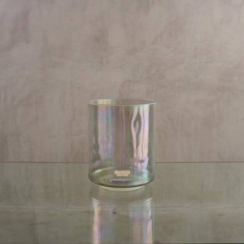 Crystal singing bowl 132202, upright view