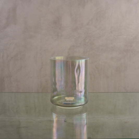Crystal singing bowl 132202, upright view
