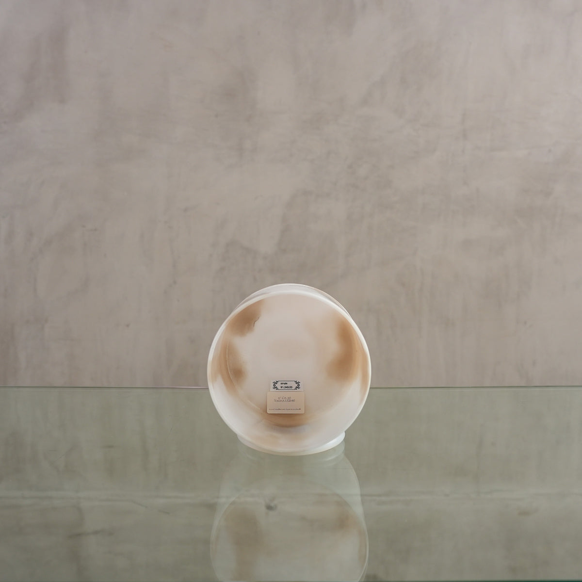 Crystal singing bowl 132640, facing view