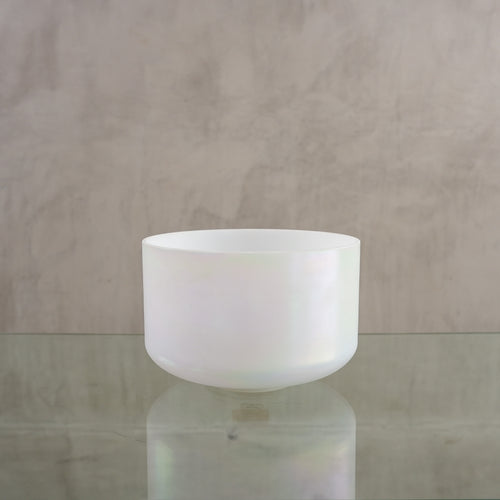 Crystal singing bowl 143503, upright view