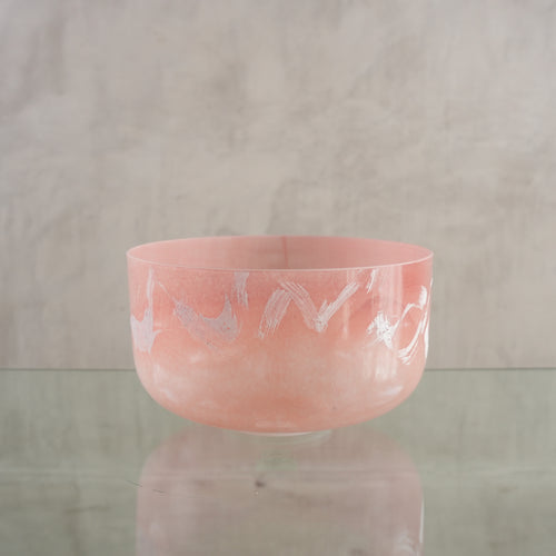 Crystal singing bowl 145286, upright view