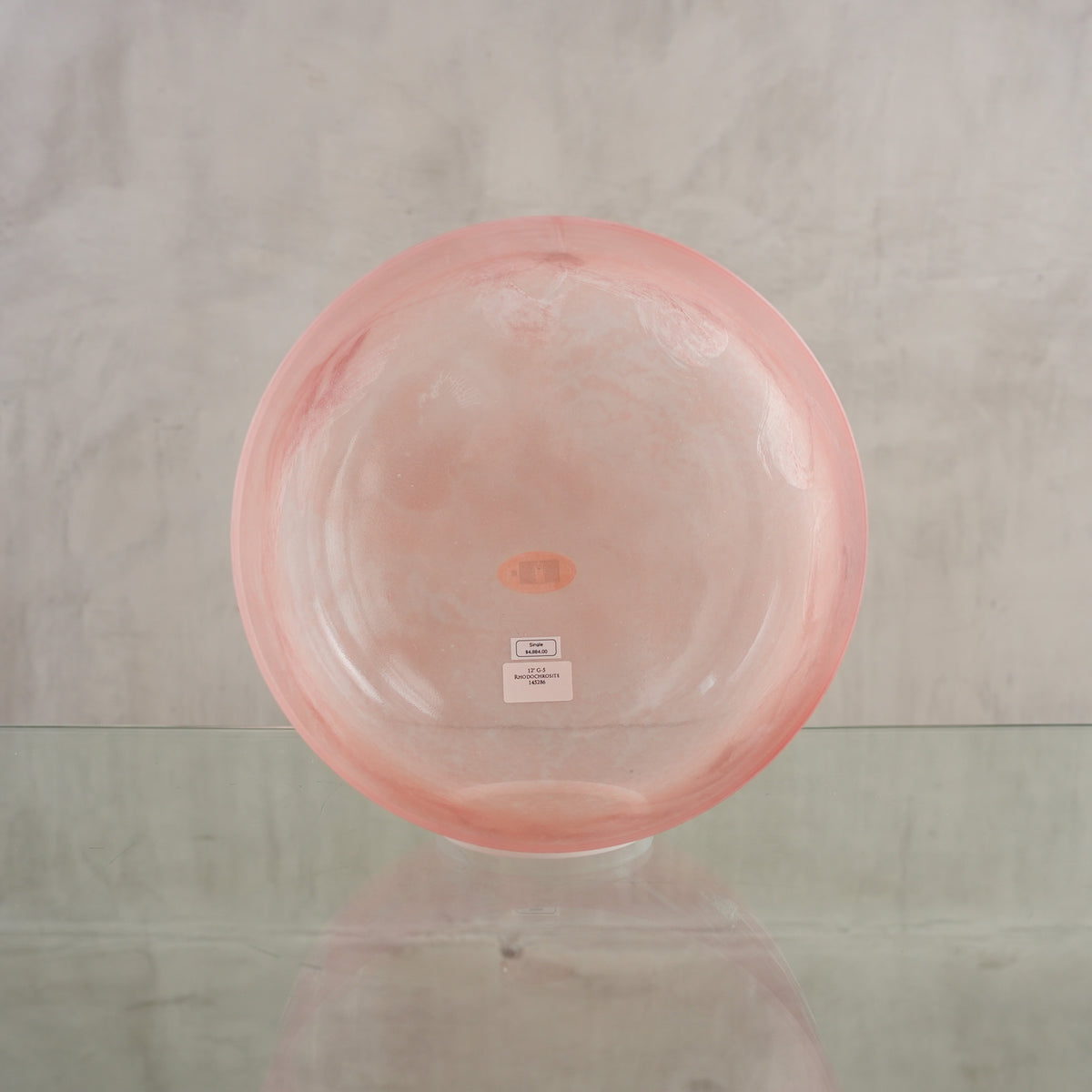 Crystal singing bowl 145286, facing view