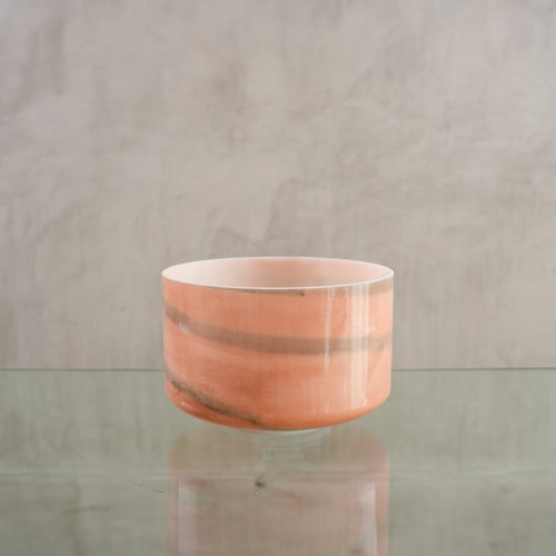 Crystal singing bowl 146828, upright view