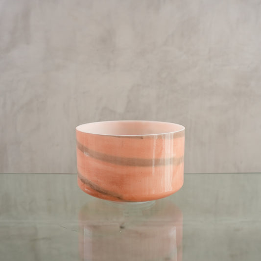 Crystal singing bowl 146828, upright view