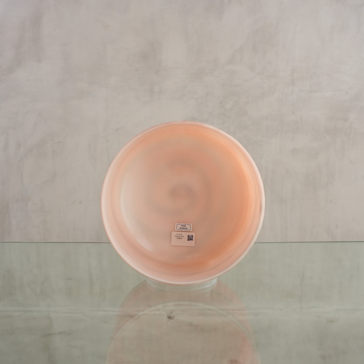 Crystal singing bowl 146828, facing view