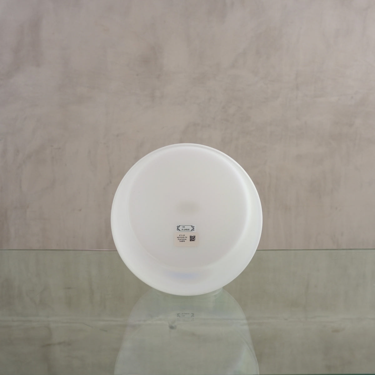 Crystal singing bowl 146896, facing view