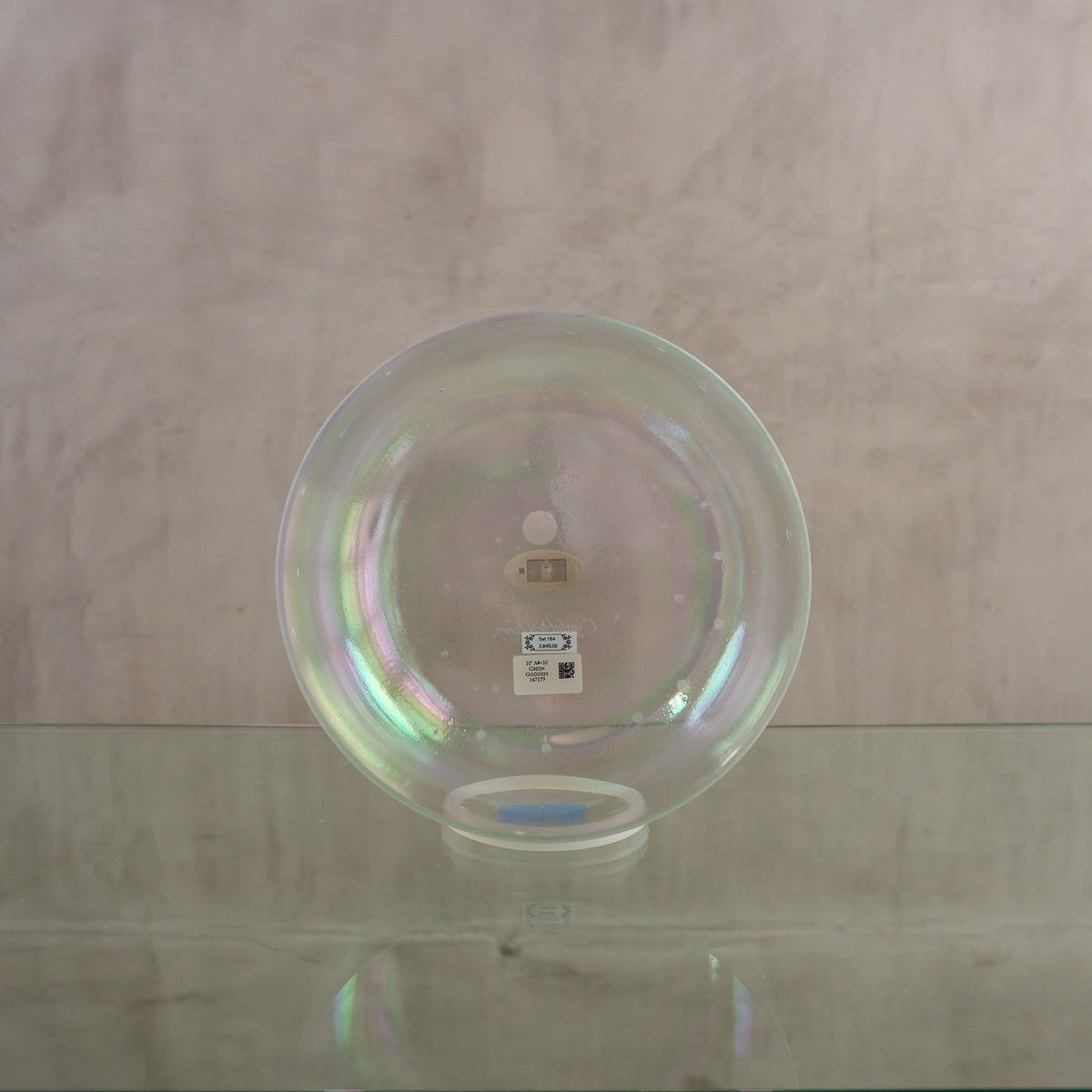Crystal singing bowl 147179, facing view