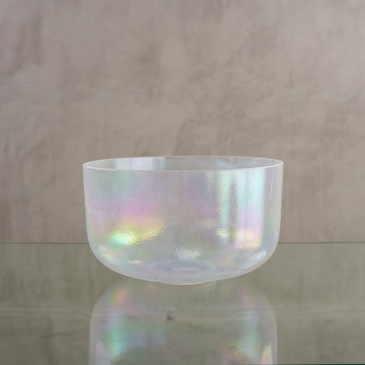 Crystal singing bowl 147583, upright view