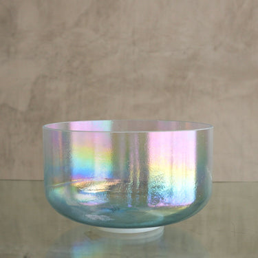 Crystal Tones Alchemy Bowl 10" A+15 Platinum, Aqua Aura Gold (Base) | 154153