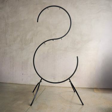 Grotta Sonora Double S Gong Stand - Black (up to 26"+19")