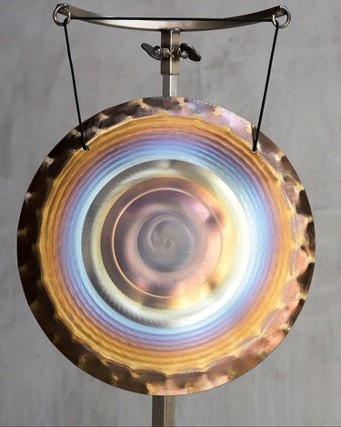 15″ Nickel Silver Handheld Gong - G0 206hz - The Sound Healing Studio
