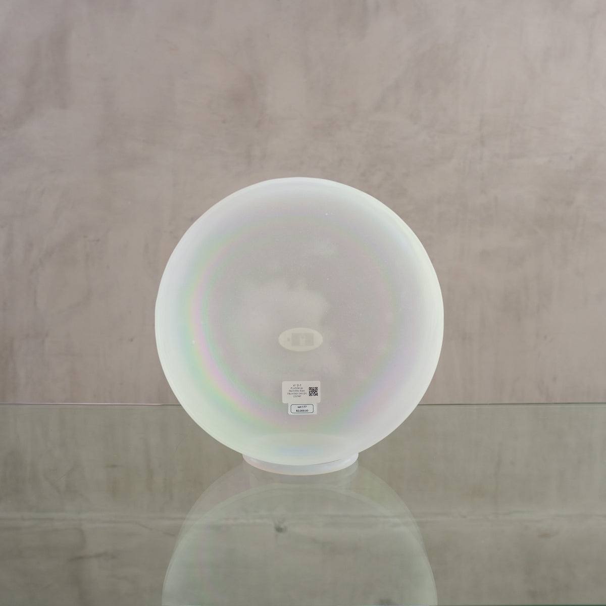 Crystal singing bowl 151949, facing view