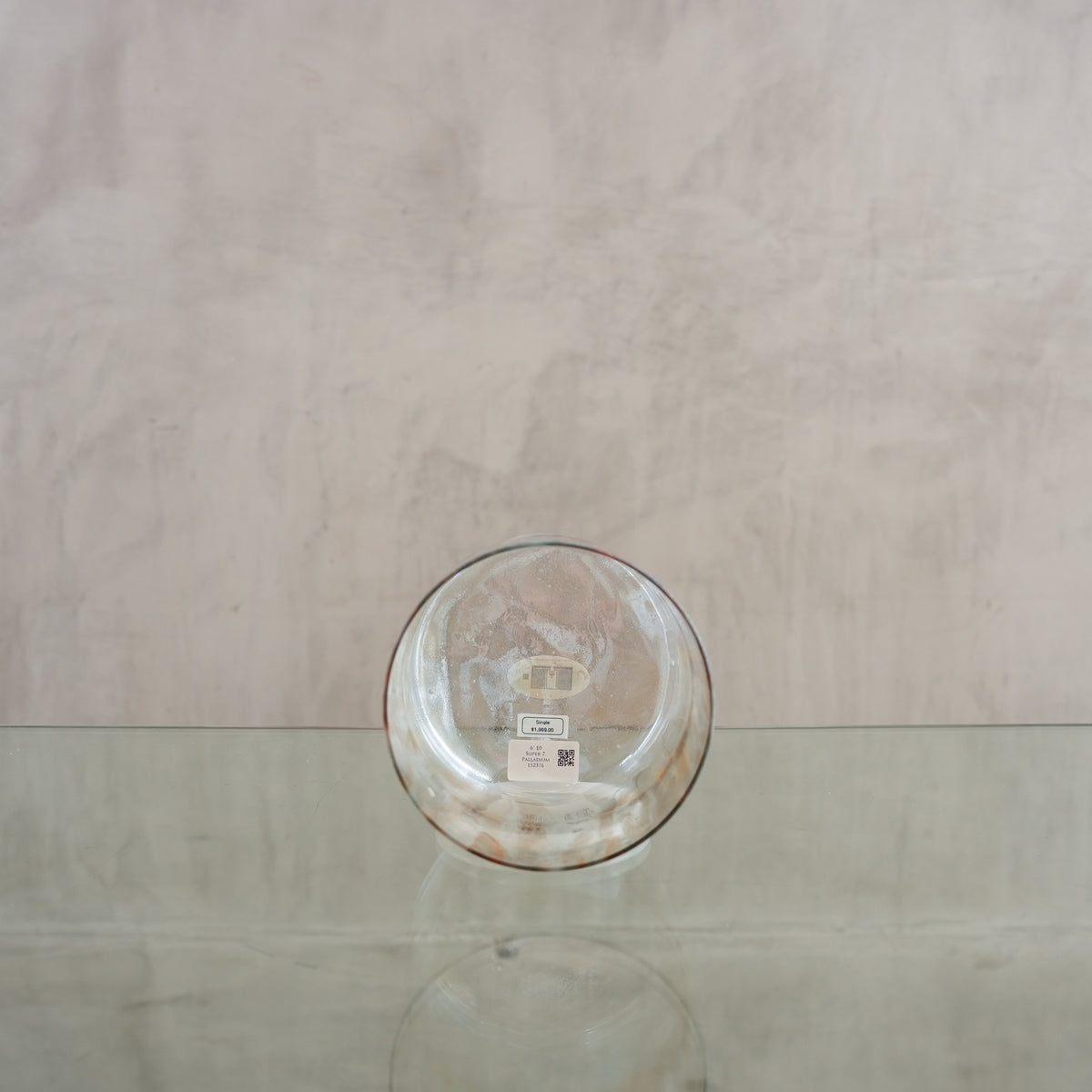 Crystal singing bowl 152376, facing view