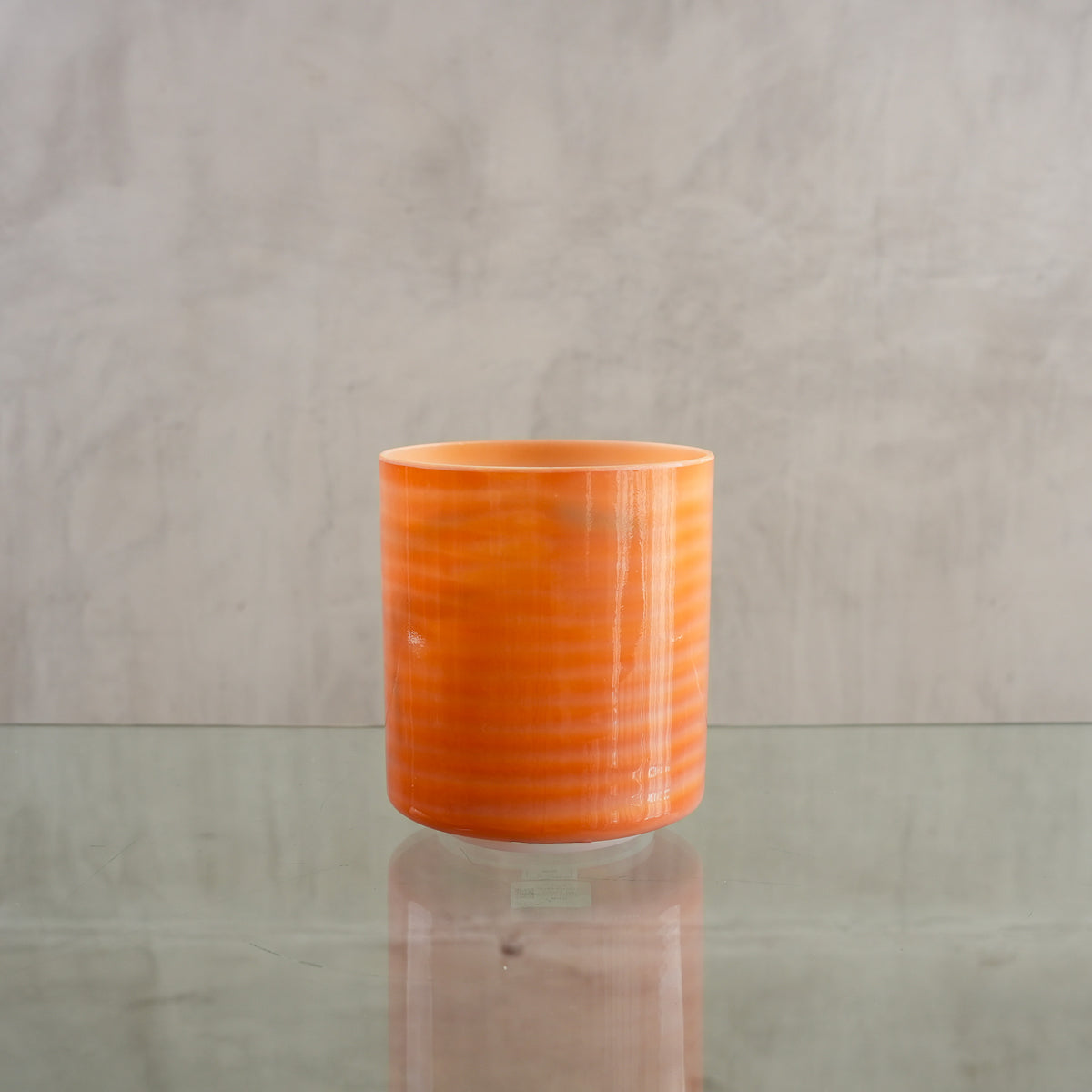 Crystal singing bowl 153245, upright view
