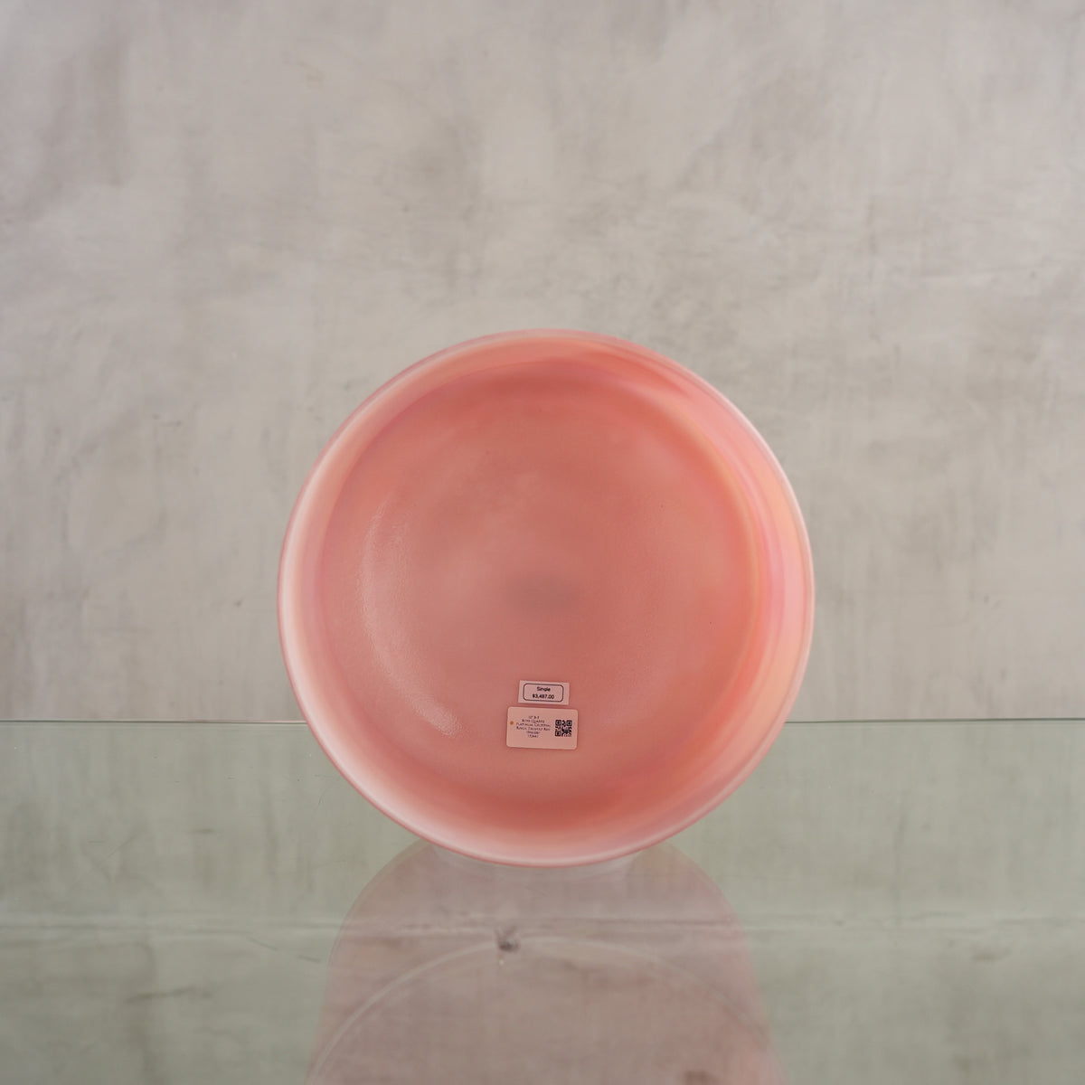 Crystal singing bowl 153441, facing view