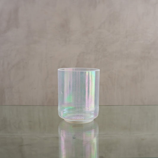 Crystal singing bowl 153465, upright view