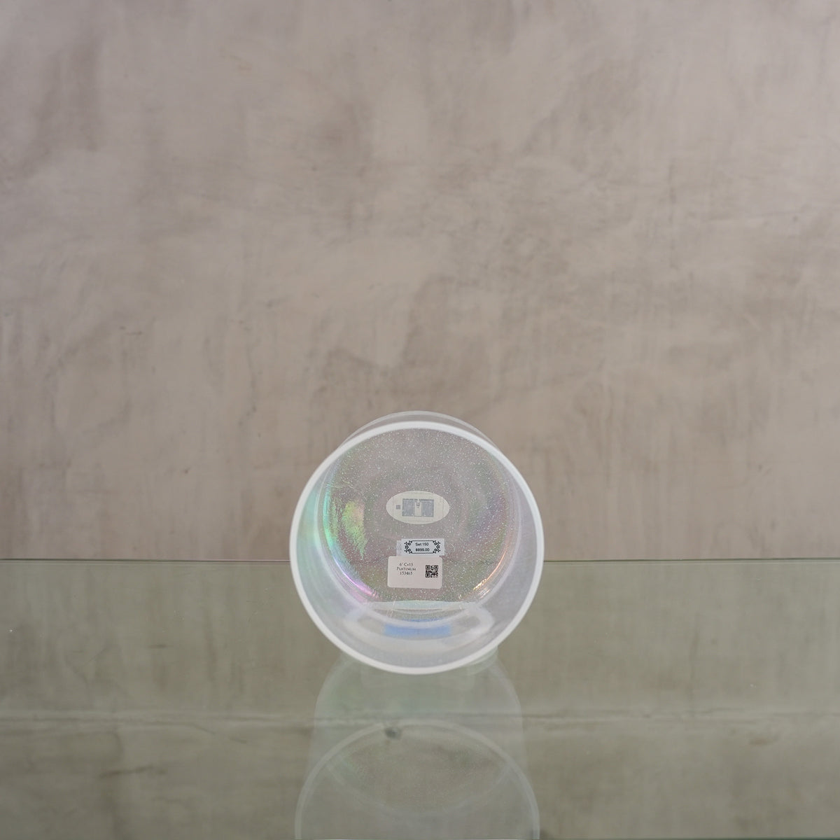 Crystal singing bowl 153465, facing view