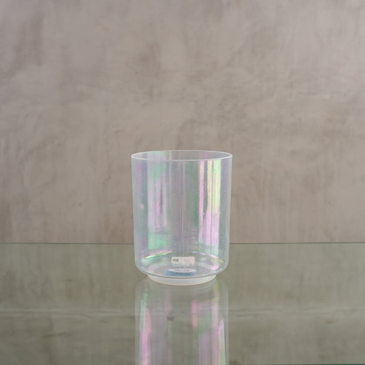 Crystal singing bowl 153503, upright view