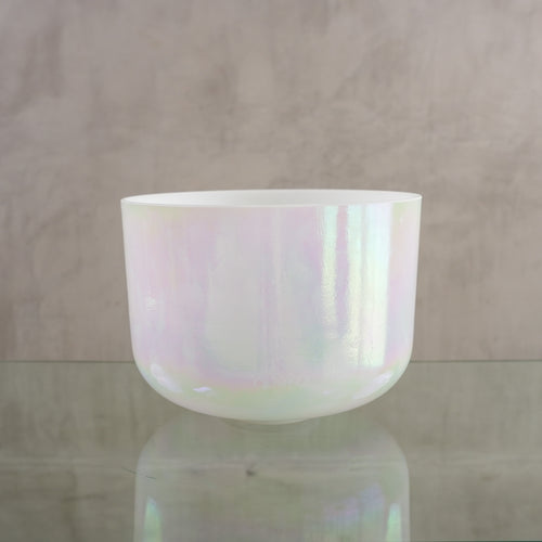 Crystal singing bowl 155585, upright view