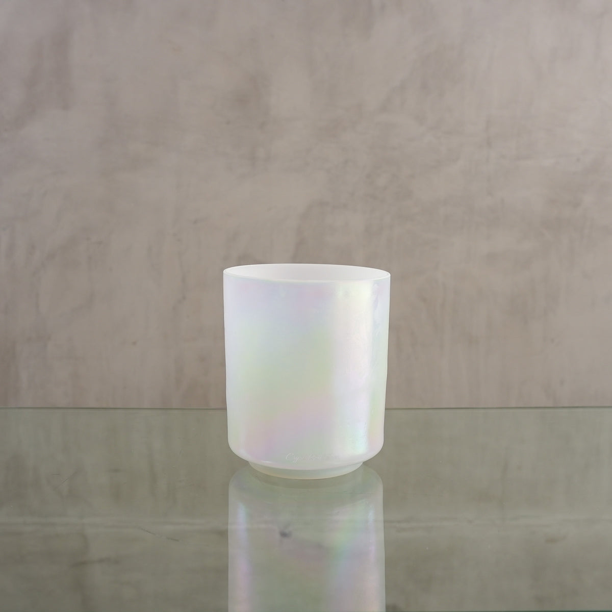 Crystal singing bowl 155663, upright view