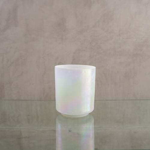 Crystal singing bowl 155663, upright view