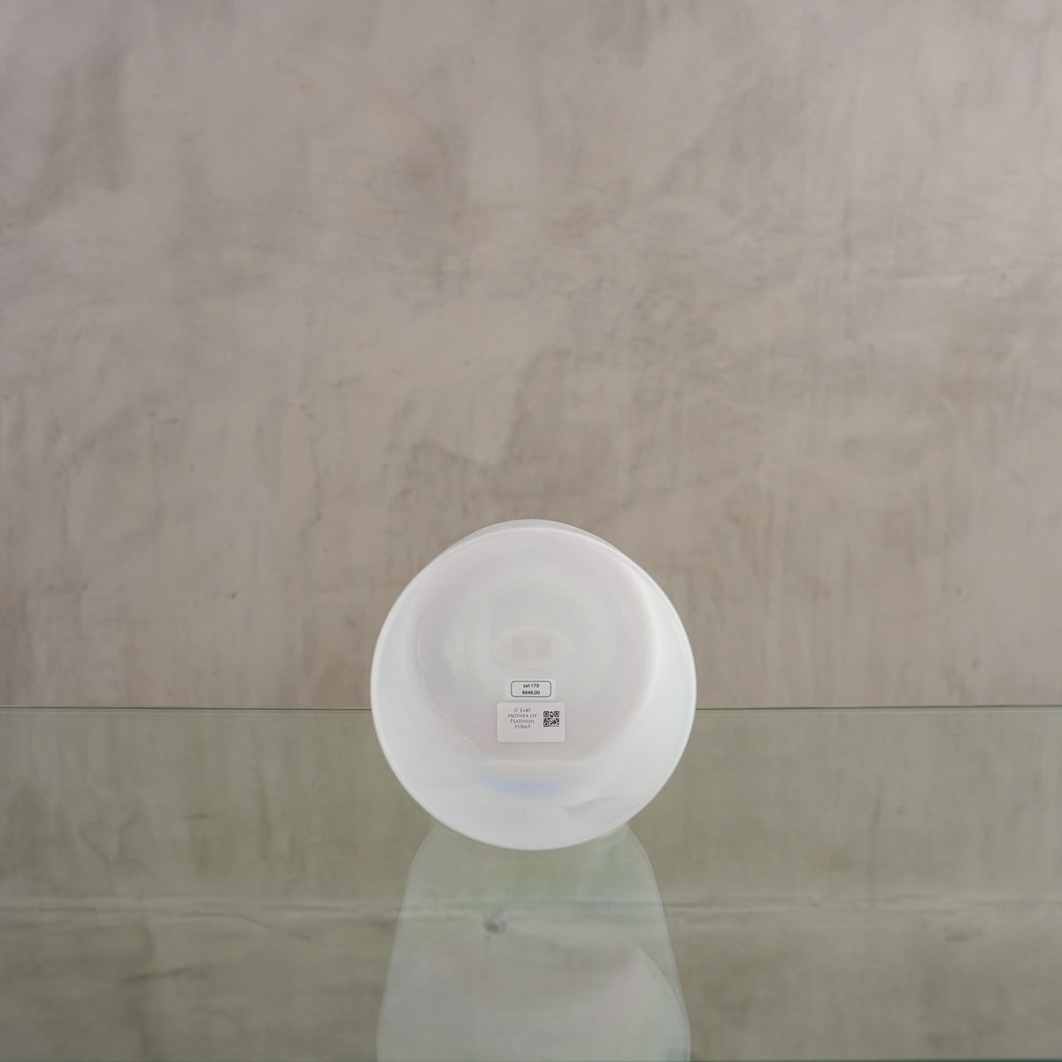 Crystal singing bowl 155663, facing view