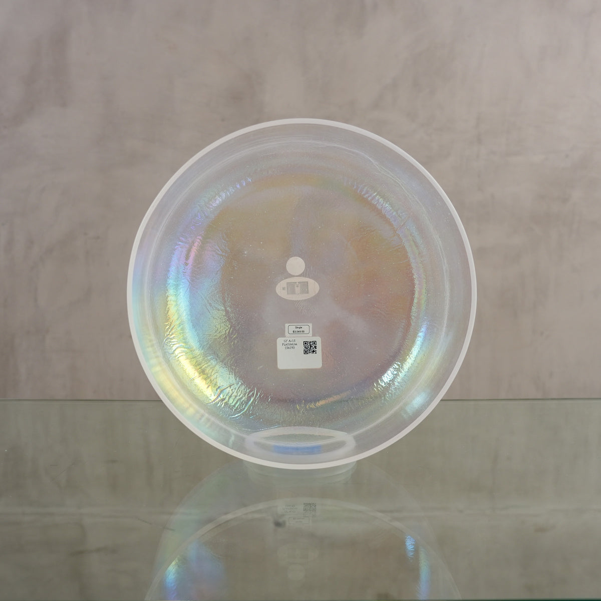 Crystal singing bowl 156193, facing view