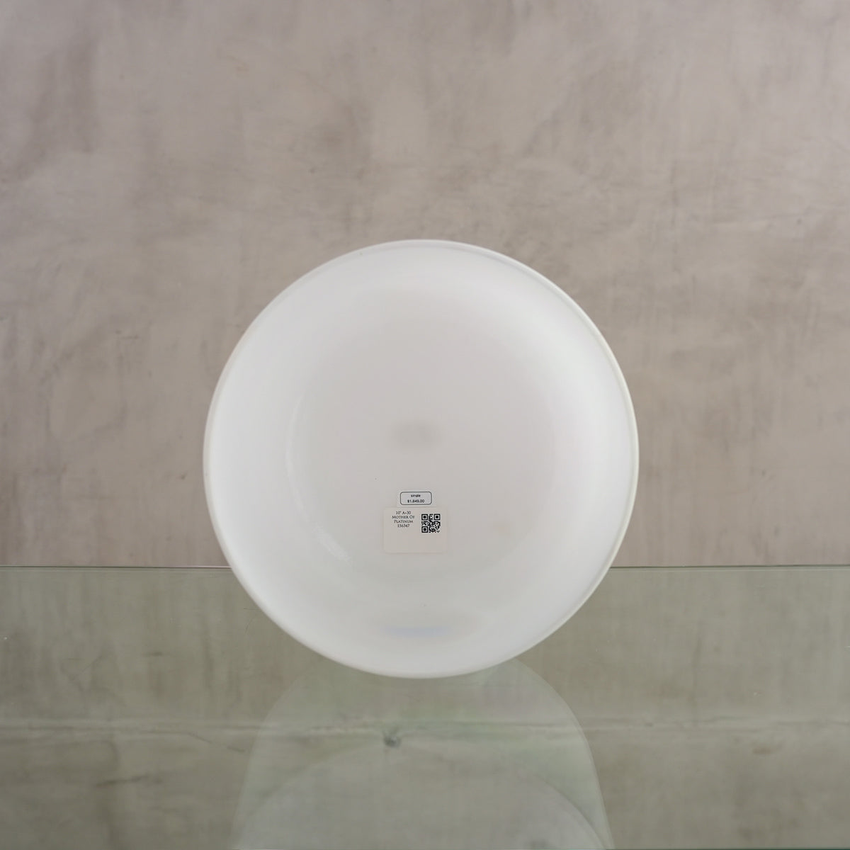 Crystal singing bowl 156347, facing view