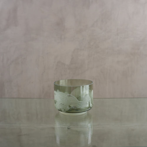 Crystal singing bowl 156409, upright view