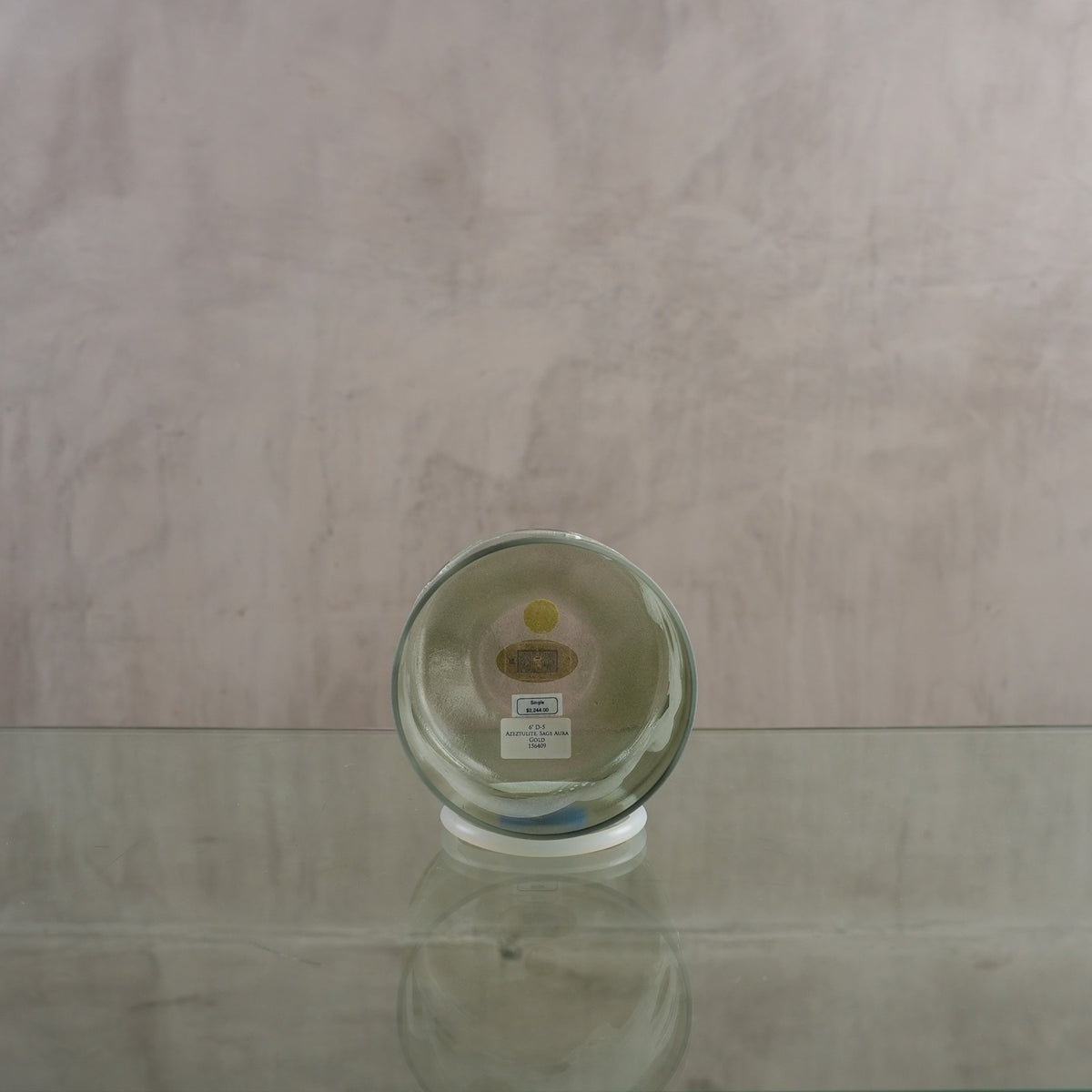 Crystal singing bowl 156409, facing view