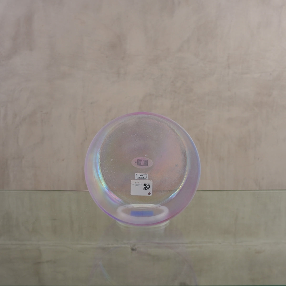 Crystal singing bowl 156447, facing view