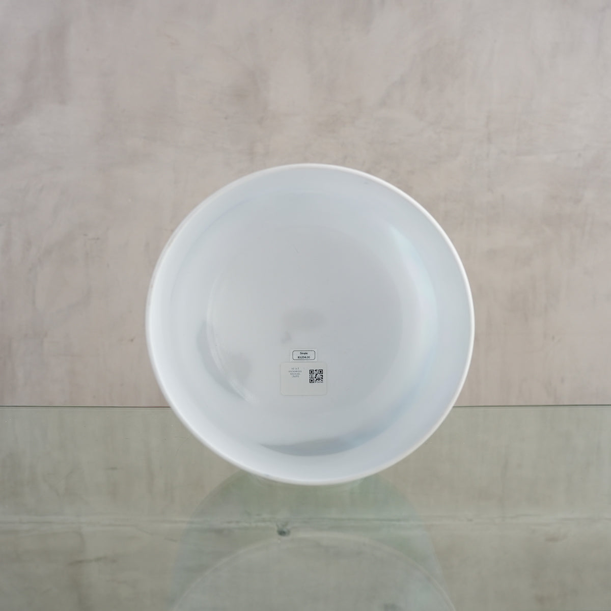 Crystal singing bowl 156593, facing view