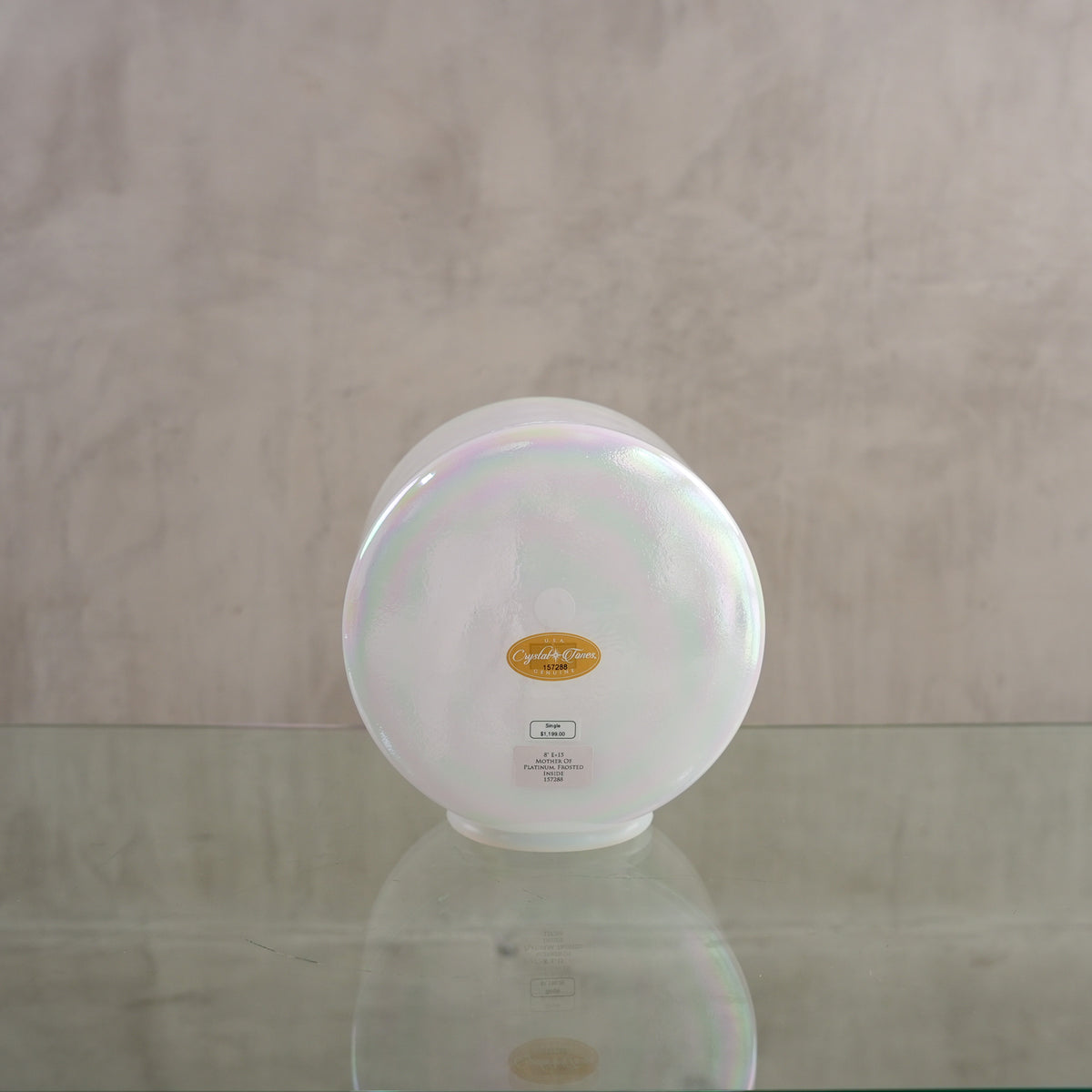 Crystal singing bowl 157288, back view