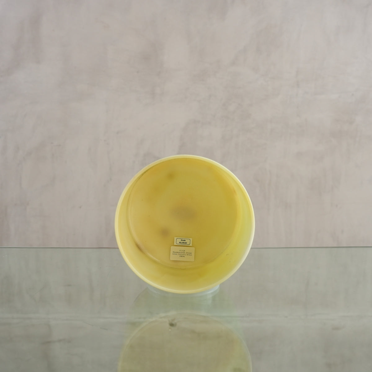 Crystal singing bowl 158096, facing view