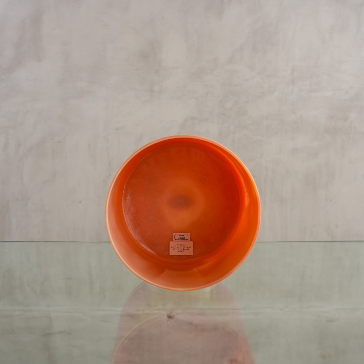Crystal singing bowl 158132, facing view