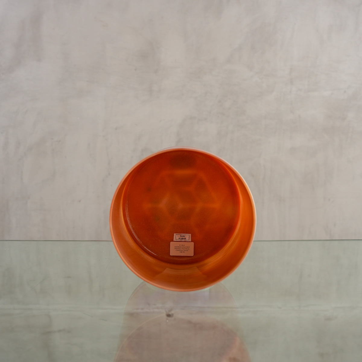 Crystal singing bowl 158178, facing view
