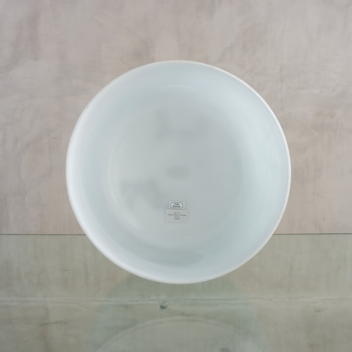 Crystal singing bowl 158368, facing view