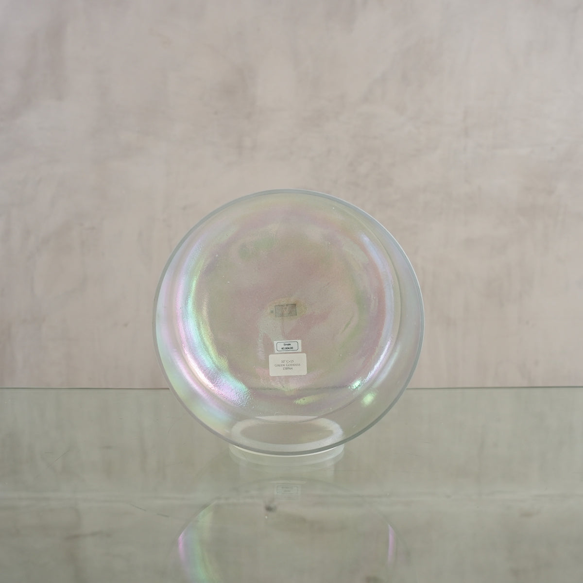 Crystal singing bowl 158964, facing view