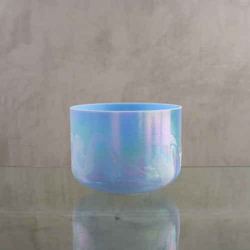 Crystal singing bowl 158998, upright view