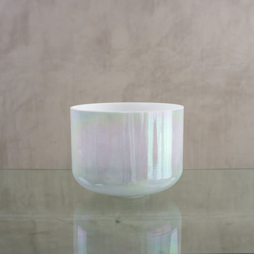Crystal singing bowl 159830, upright view