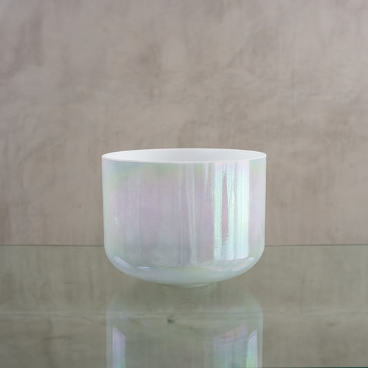 Crystal singing bowl 159830, upright view