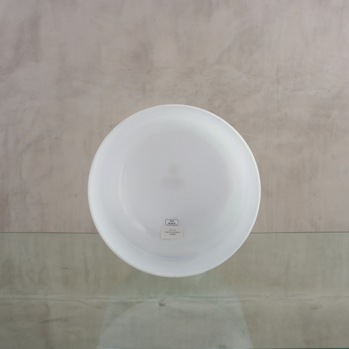 Crystal singing bowl 159830, facing view
