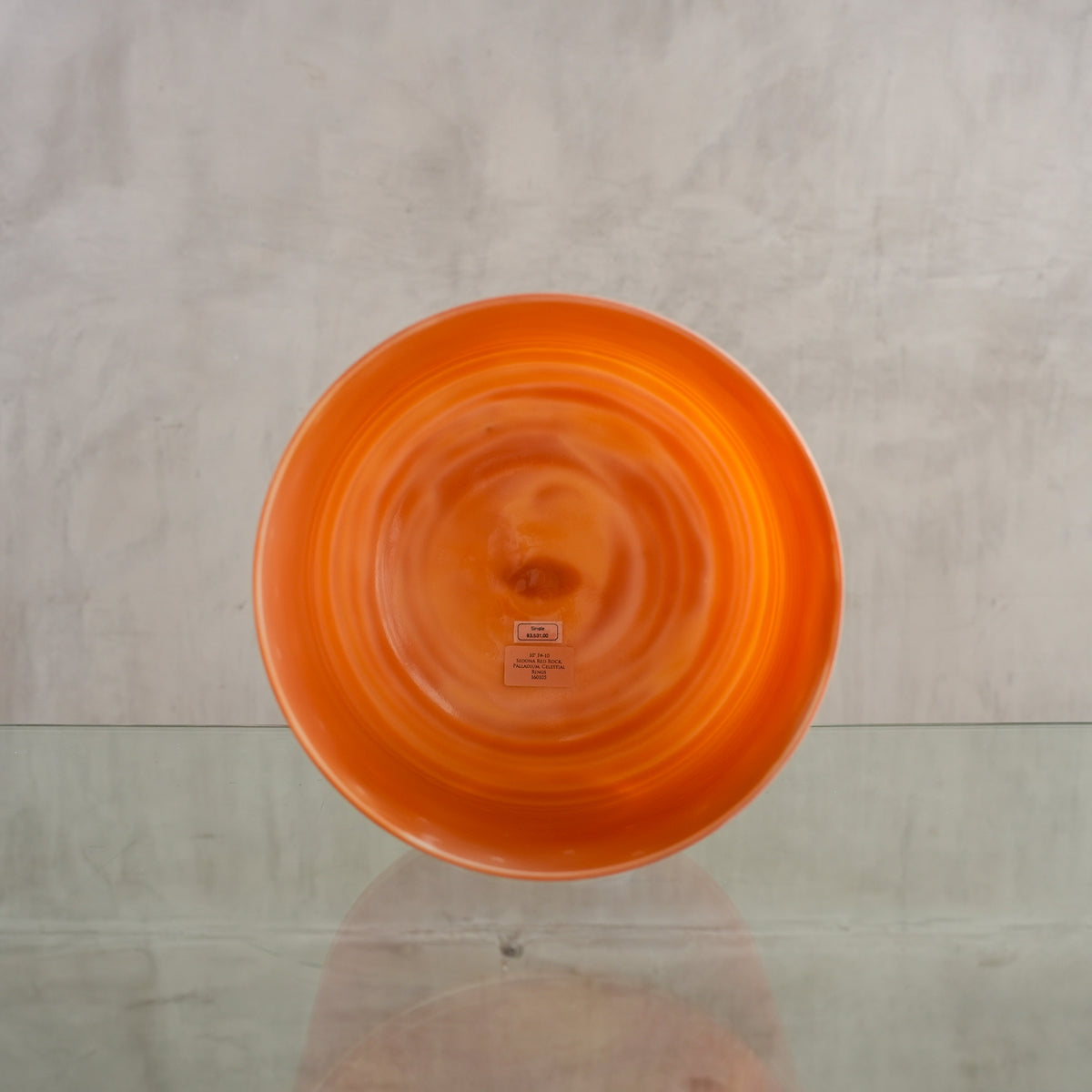 Crystal singing bowl 160105, facing view